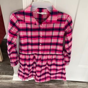 Vineyard Vines Girls plaid flannel Dress size 12 Adorable